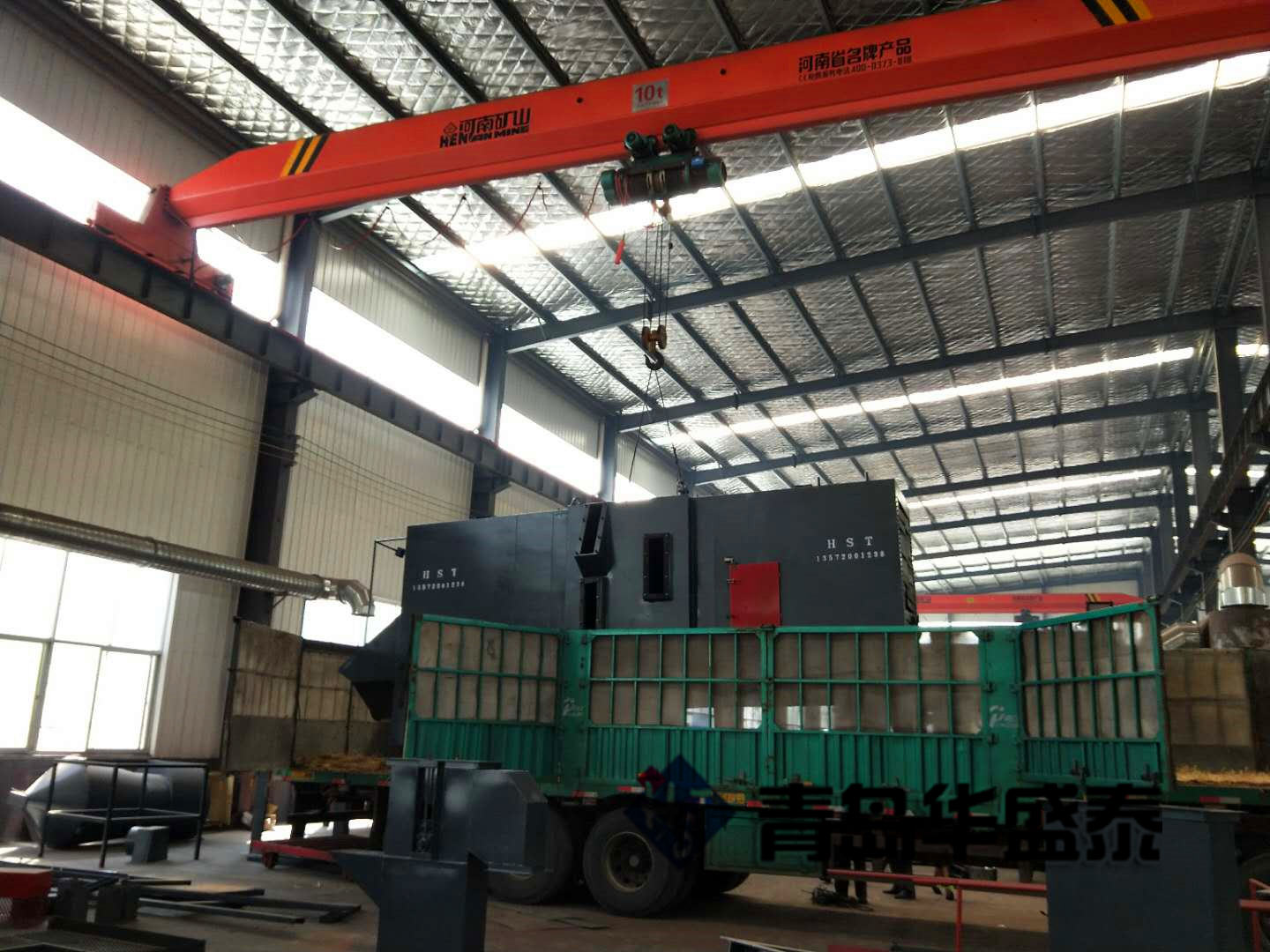 發(fā)往陜西榆林6910軌道通過(guò)式拋丸機(jī)發(fā)貨現(xiàn)場(chǎng)