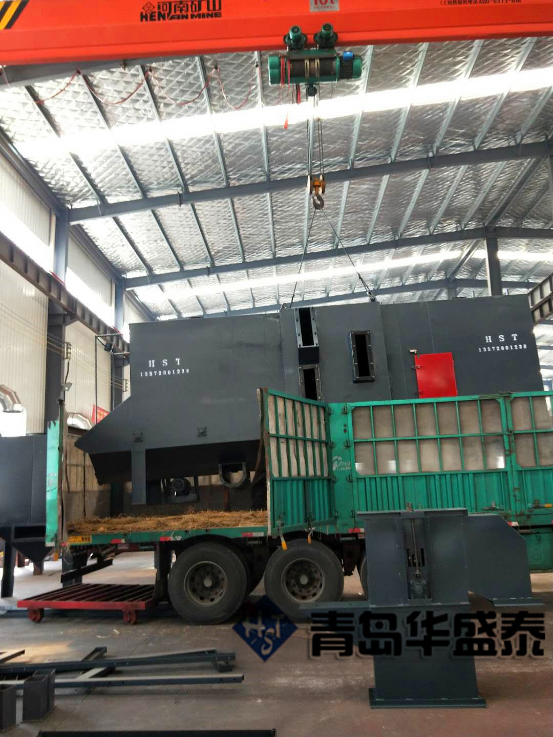 發(fā)往陜西榆林6910軌道通過(guò)式拋丸機(jī)發(fā)貨現(xiàn)場(chǎng)