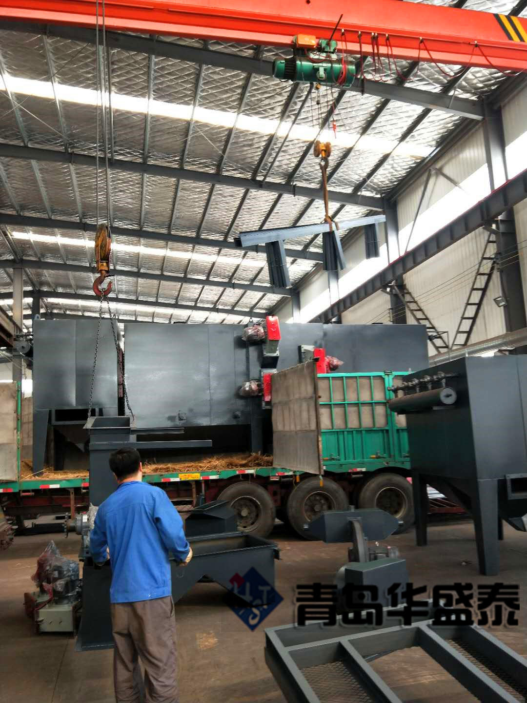 發(fā)往陜西榆林6910軌道通過(guò)式拋丸機(jī)發(fā)貨現(xiàn)場(chǎng)